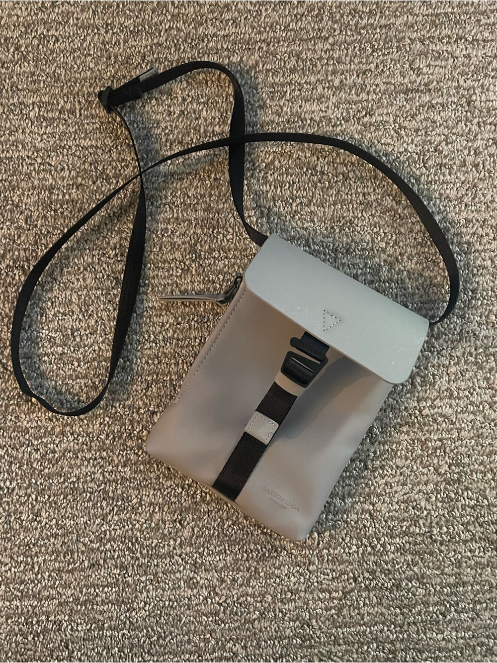 Gaston Luga Stockholm Waterproof Crossbody Sling Bag Unisex Taupe Gray